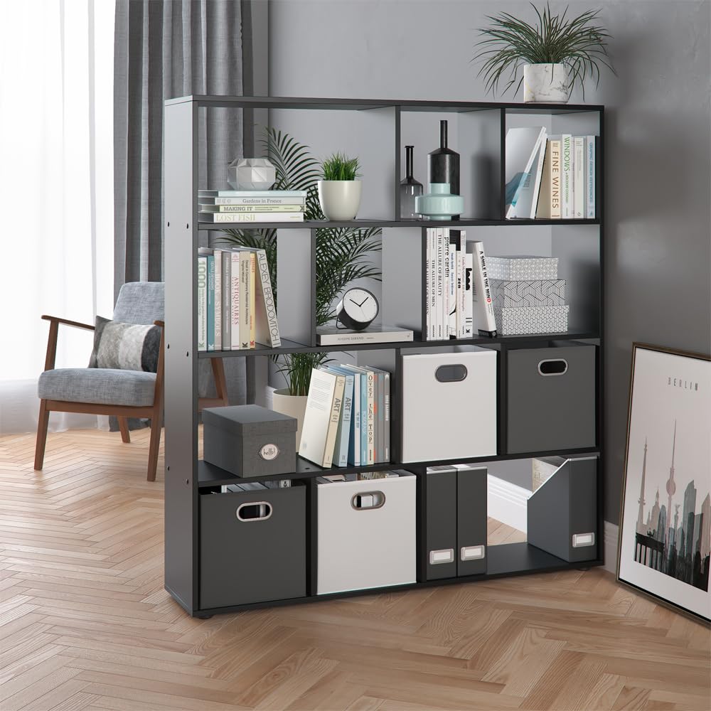 Vicco Raumteiler Pilar, Schwarz, 131.6 x 143 cm