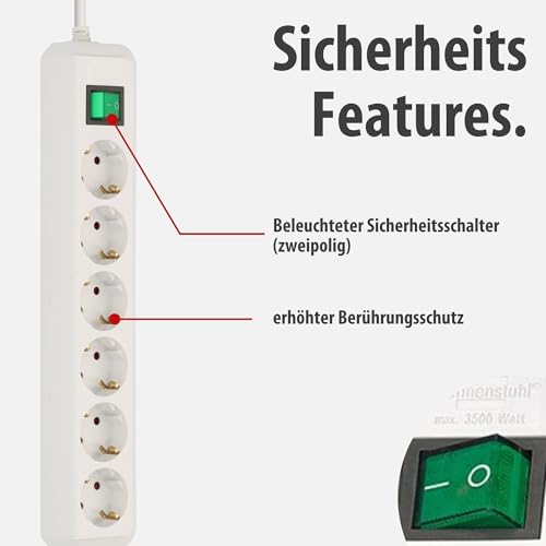Brennenstuhl Eco-Line, Steckdosenleiste 6-Fach