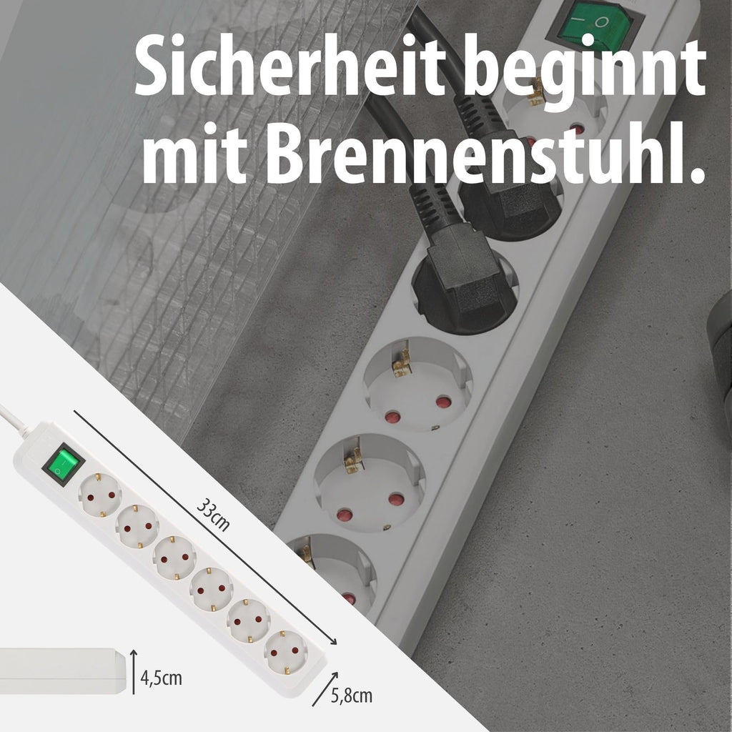 Brennenstuhl Eco-Line, Steckdosenleiste 6-Fach