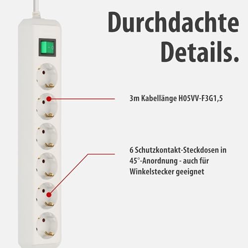 Brennenstuhl Eco-Line, Steckdosenleiste 6-Fach