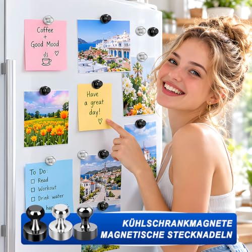 Neodym Magnete - 20 Stück Stark, Extra Stark für Kühlschrank, Whiteboard, Büro- & Küchendekoration