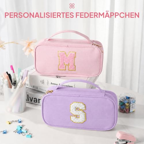 YOOLIFE Mäppchen Mädchen Federmäppchen Federtasche Kinder Federmappe Rosa L