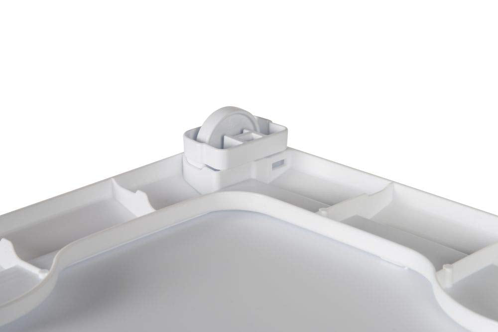 Rollbarer Schubladenschrank Rattan-Optik mit 4 Schubladen (Weiß)