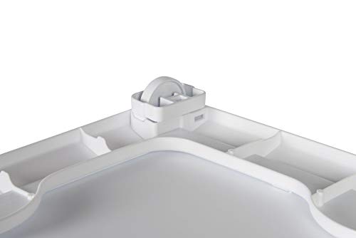 Rollbarer Schubladenschrank Rattan-Optik mit 4 Schubladen (Weiß)