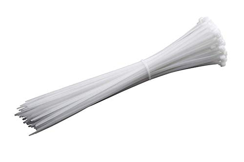Meister Kabelbinder - Praktisches Set - 100 Stück - weiß - 300 x 4,8 mm - Stabiles Nylon - Formbeständig - Langlebig und robust, Kabelbinder-Set für Bündelgut, Kabelverbinder, 7452580