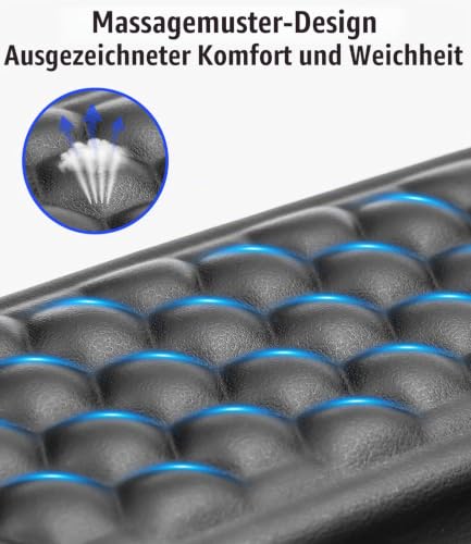 Handballenauflage für Tastatur und Maus, Ergonomisches Memory Foam Handgelenkstützen Set, Mit rutschfest PU Leder Wrist Rest für Büro, Gaming, PC Computer, Laptop - Schwarz