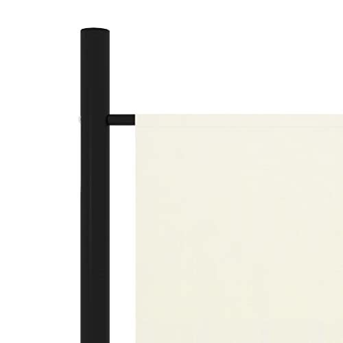 vidaXL Raumteiler Klappbar Freistehend Trennwand Paravent Umkleide Sichtschutz Spanische Wand Raumtrenner 6-TLG. Weiß 300x180cm Eisen Stoff