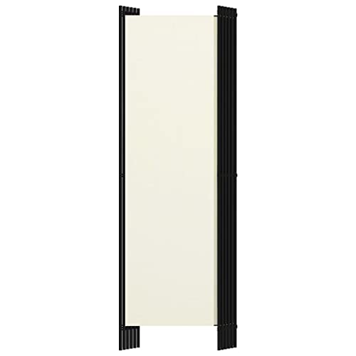 vidaXL Raumteiler Klappbar Freistehend Trennwand Paravent Umkleide Sichtschutz Spanische Wand Raumtrenner 6-TLG. Weiß 300x180cm Eisen Stoff