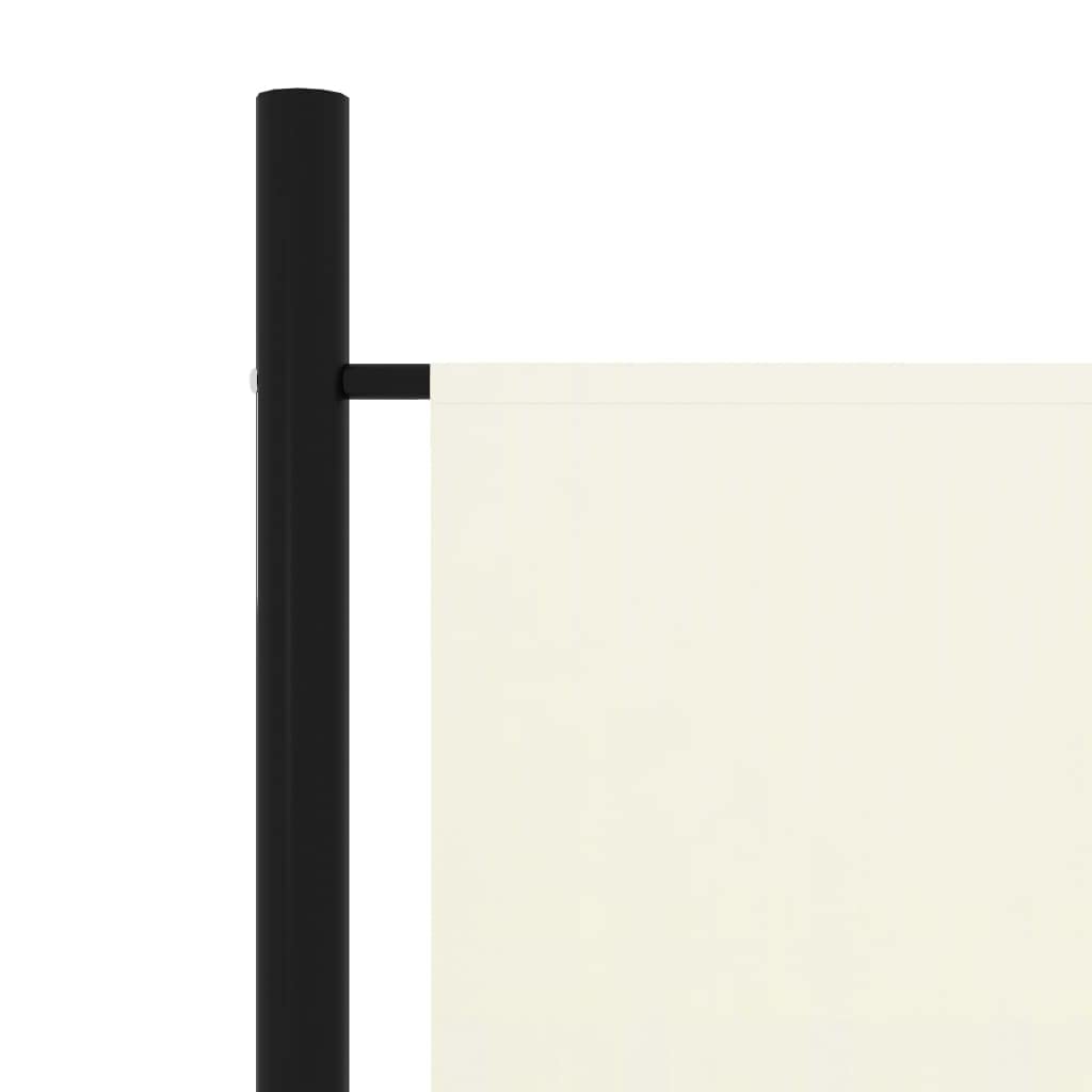 vidaXL Raumteiler Klappbar Freistehend Trennwand Paravent Umkleide Sichtschutz Spanische Wand Raumtrenner 6-TLG. Weiß 300x180cm Eisen Stoff