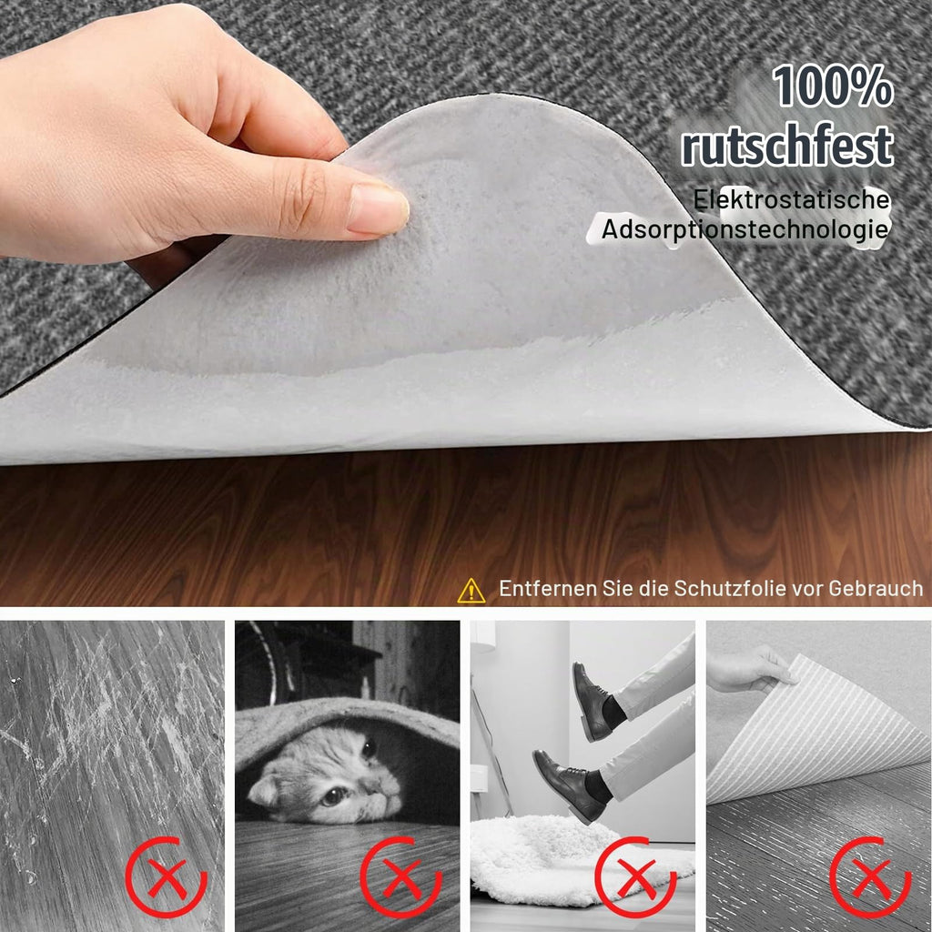 Bürostuhl Bodenschutzmatte 105×120 cm – 5.5 mm dick (Grau)