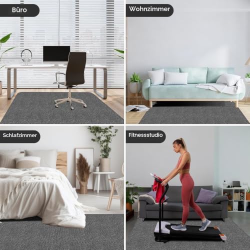 Bürostuhl Bodenschutzmatte 105×120 cm – 5.5 mm dick (Grau)