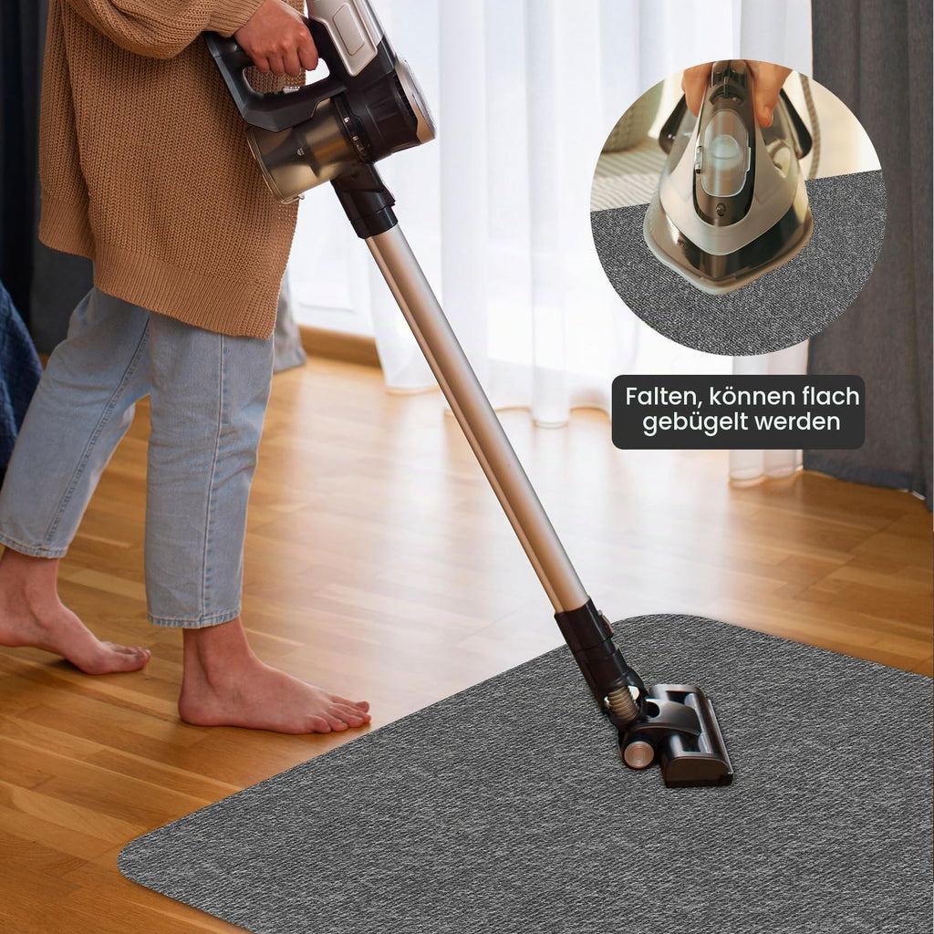 Bürostuhl Bodenschutzmatte 105×120 cm – 5.5 mm dick (Grau)