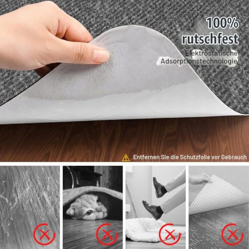 Bürostuhl Bodenschutzmatte 105×120 cm – 5.5 mm dick (Grau)
