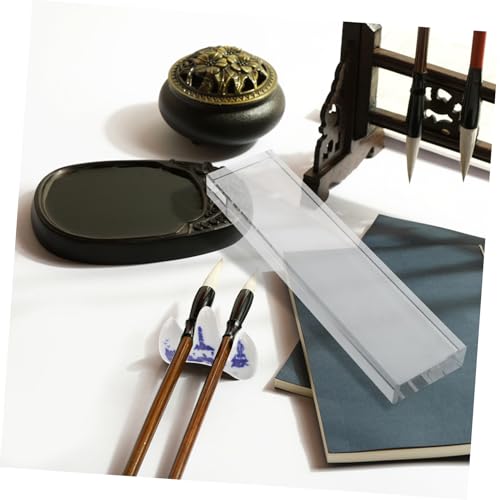 Briefbeschwerer Aus Glas Für Chinesische Kalligraphie Transparenter Papierhalter Mit Polierter Oberfläche Dekoratives Schreibtischzubehör Für Malerei Schreibpraxis Ausstellungen Und Feiern