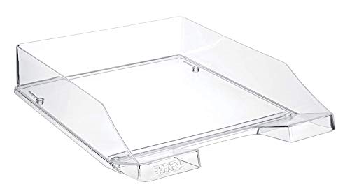 HAN Briefablage KLASSIK TRANSPARENT, 1 STÜCK, moderne, transparente und stapelbare Ablage im frischen Design bis Format A4/C4, 1026-X-23, transparent-glasklar