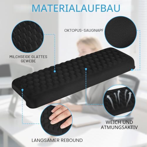 2 Stück L-Förmige Ergonomische Handgelenk Ellenbogenkissen, 30x10cm Memoryfoam Schreibtisch Handballenauflage Unterarm und Handgelenk Komfort Unterstützung für Büro Zuhause