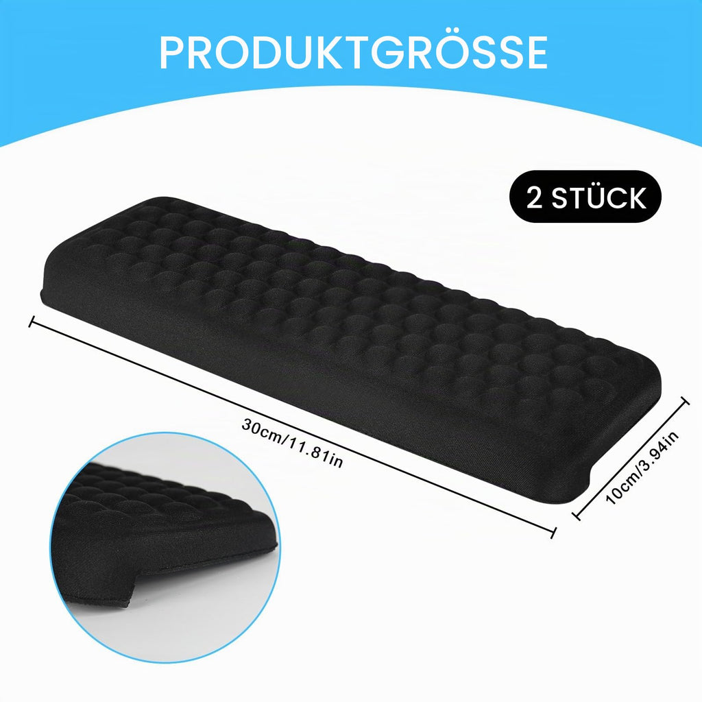 2 Stück L-Förmige Ergonomische Handgelenk Ellenbogenkissen, 30x10cm Memoryfoam Schreibtisch Handballenauflage Unterarm und Handgelenk Komfort Unterstützung für Büro Zuhause