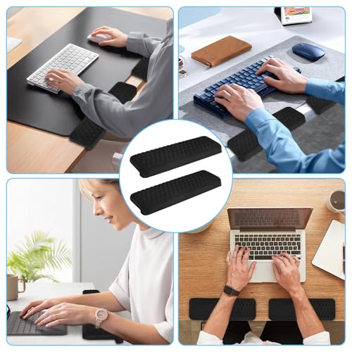 2 Stück L-Förmige Ergonomische Handgelenk Ellenbogenkissen, 30x10cm Memoryfoam Schreibtisch Handballenauflage Unterarm und Handgelenk Komfort Unterstützung für Büro Zuhause