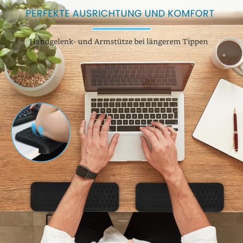 2 Stück L-Förmige Ergonomische Handgelenk Ellenbogenkissen, 30x10cm Memoryfoam Schreibtisch Handballenauflage Unterarm und Handgelenk Komfort Unterstützung für Büro Zuhause