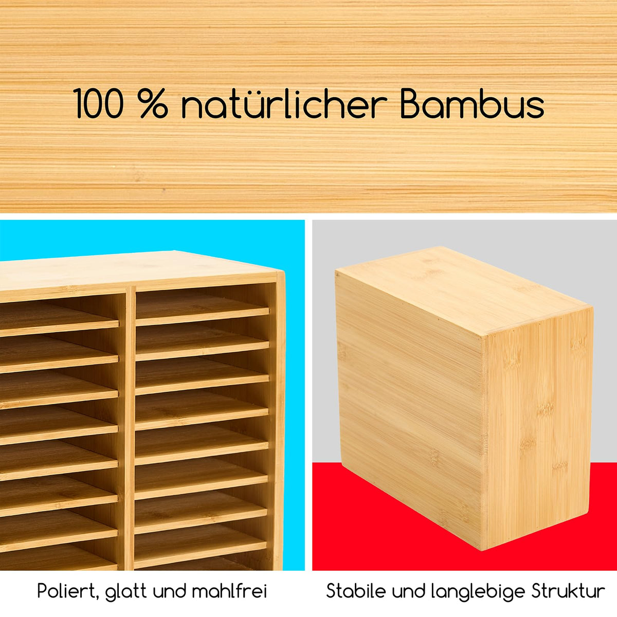 MEEDEN Bambus Marker Stifte Organizer：Stiftehalter für 224 Markerstifte
