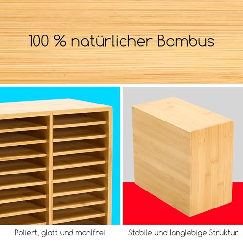 MEEDEN Bambus Marker Stifte Organizer：Stiftehalter für 224 Markerstifte