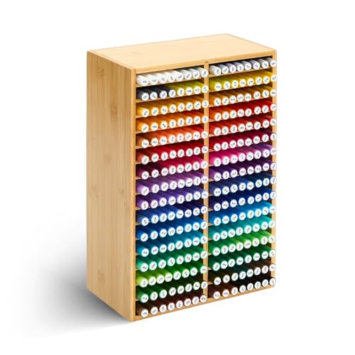 MEEDEN Bambus Marker Stifte Organizer：Stiftehalter für 224 Markerstifte