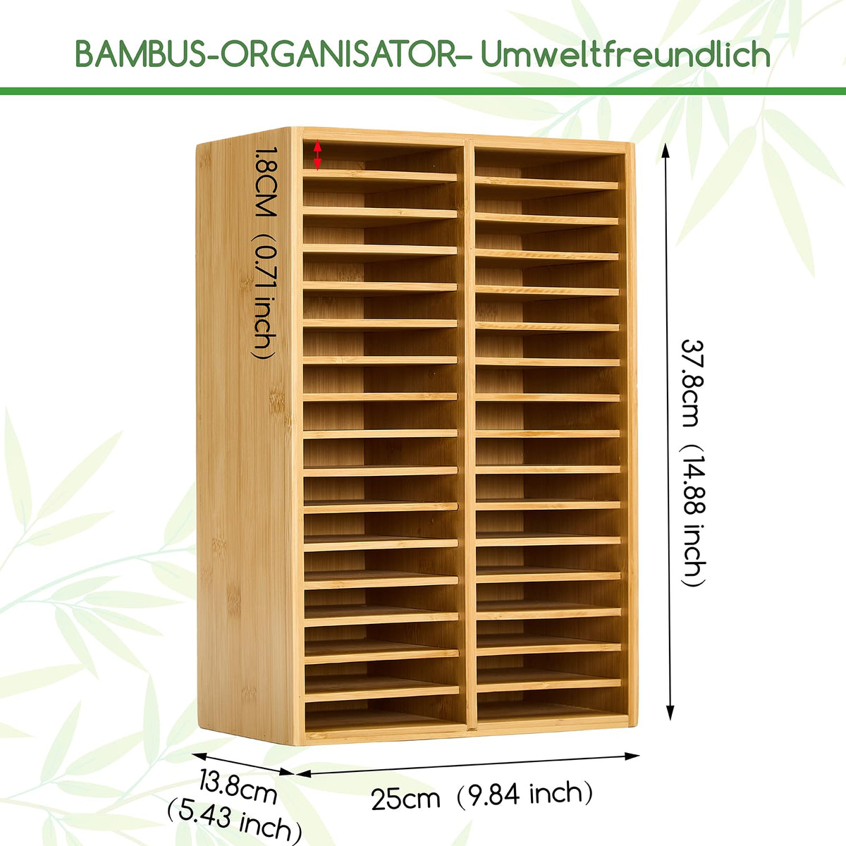 MEEDEN Bambus Marker Stifte Organizer：Stiftehalter für 224 Markerstifte