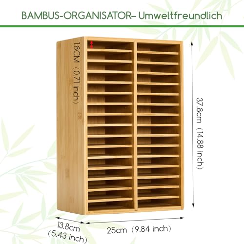 MEEDEN Bambus Marker Stifte Organizer：Stiftehalter für 224 Markerstifte