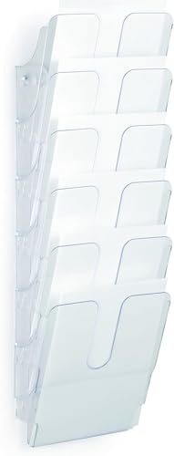 Durable Flexiplus Wandprospekthalter A4 hoch, 6 Fächer, transparent
