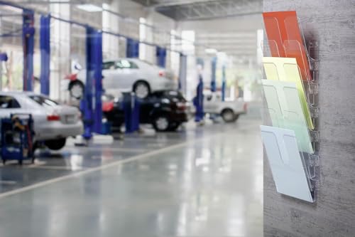 Durable Flexiplus Wandprospekthalter A4 hoch, 6 Fächer, transparent