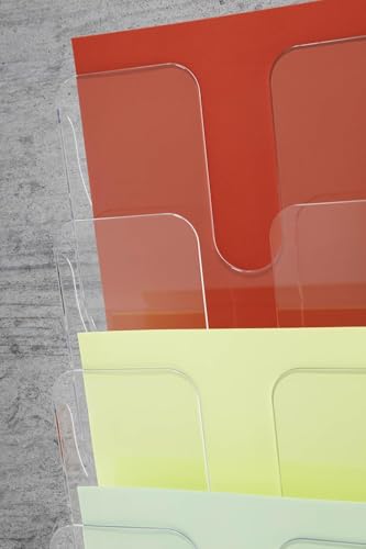 Durable Flexiplus Wandprospekthalter A4 hoch, 6 Fächer, transparent