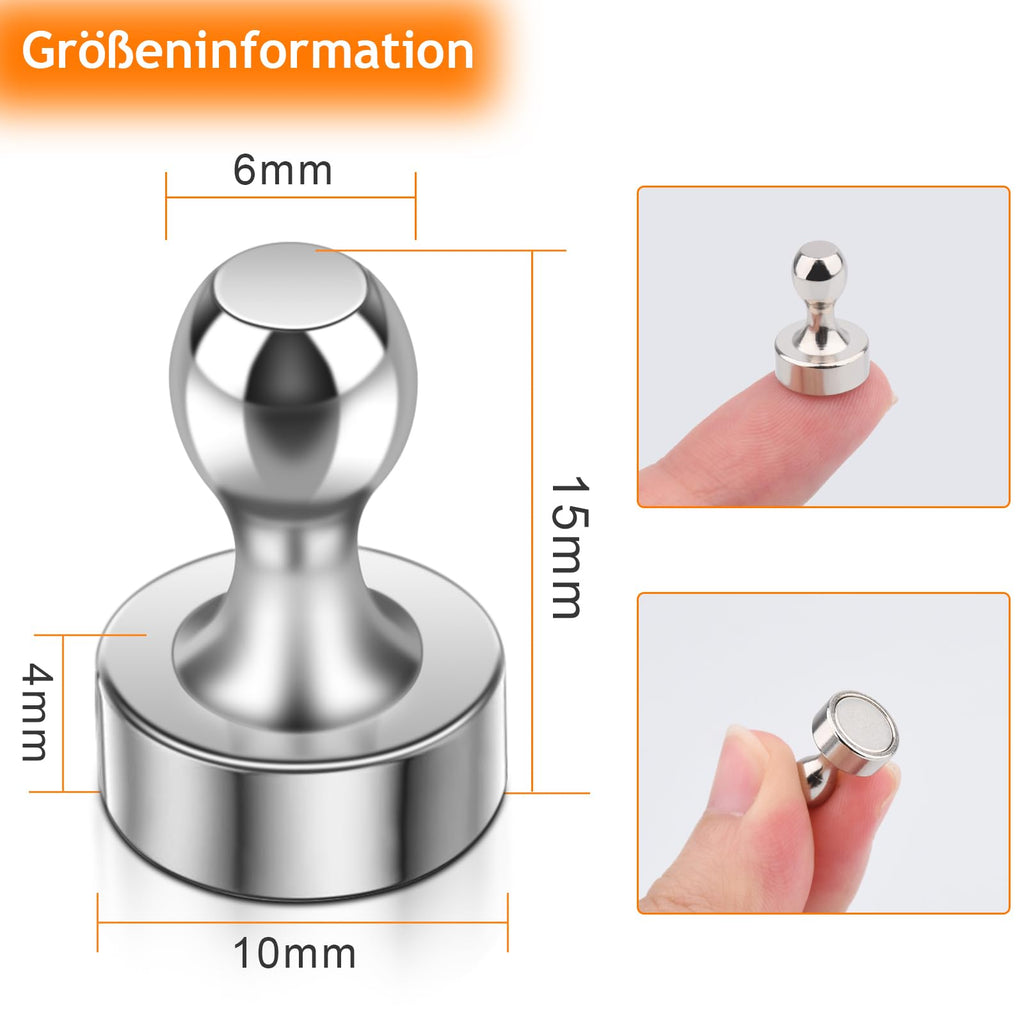 Starke Magnete, 18 Stück Neodym Magnete Extra Stark, Mini Magnet für Magnettafel, Kleine Magnet für Whiteboard, Kühlschrank Kegelmagnete Kleine Kühlschrankmagnete für Pinnwand Büro