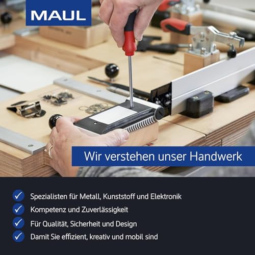 MAUL Buchstütze weiß Stahl 2er Set für Büro & Homeoffice