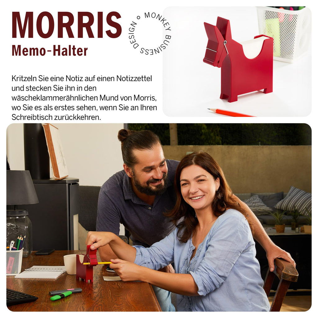 Morris der Esel: Schreibtisch-Memohalter | Niedliches Schreibtischzubehör & Bürobedarf | Schreibtischdekoration | Schreibtischbedarf: Halter & Spender | Haftnotiz-Halter | von Monkey Business