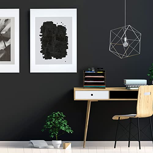 Relaxdays Briefablage, Büro Organizer aus MDF, A4 Papier, 3 Fächer, weiß