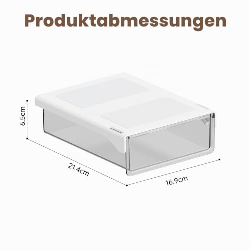 2 Stück Untertisch Schublade Selbstklebend Ohne Bohren, Klein