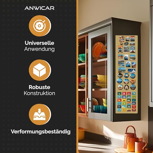Magnettafel Klein & Groß Schwarz 70x20 cm