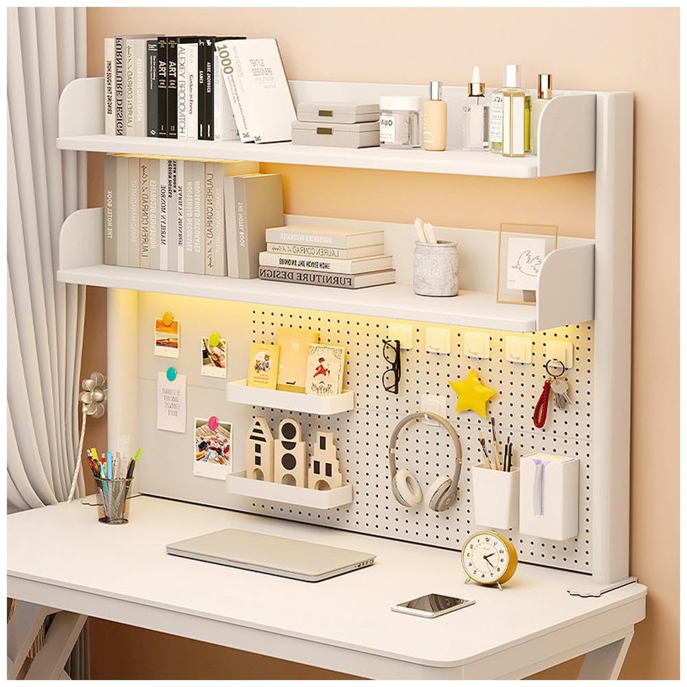 NUODWELL Schreibtisch-Organizer zum Anklemmen, verstellbares Bücherregal für die Arbeitsplatte, Computer-Desktop-Bücherregal mit Aufbewahrungsregalen und Stecktafel für Büro-Sichtschutz und