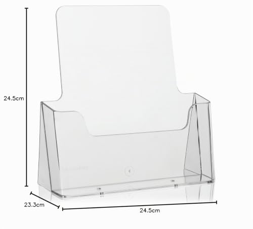 VITAdisplays 2 Stück Tisch-Prospektständer Flyerständer, Prospekthalter von VITAdisplays (transparent, DIN A4)