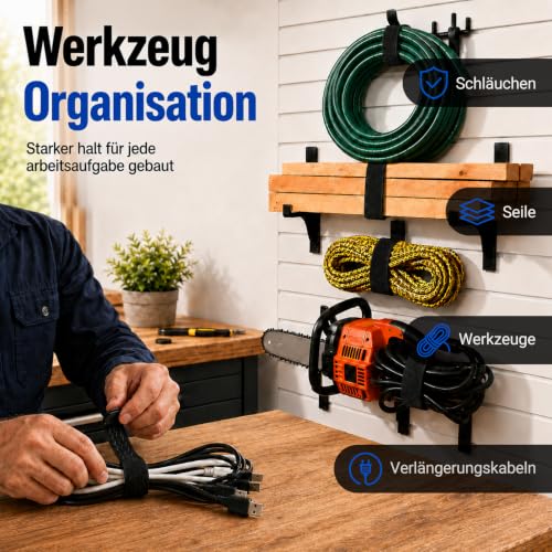 Upbeat 6 Stück Elastisches Gurtbänder, Rutschfeste Wiederverwendbare