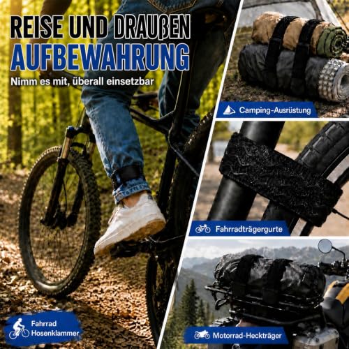Upbeat 6 Stück Elastisches Gurtbänder, Rutschfeste Wiederverwendbare