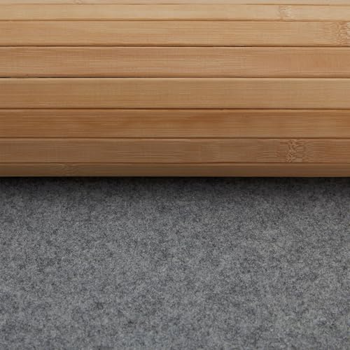Homestyle4u Paravent Raumteiler Bambus Braun Innen 145 cm Höhe
