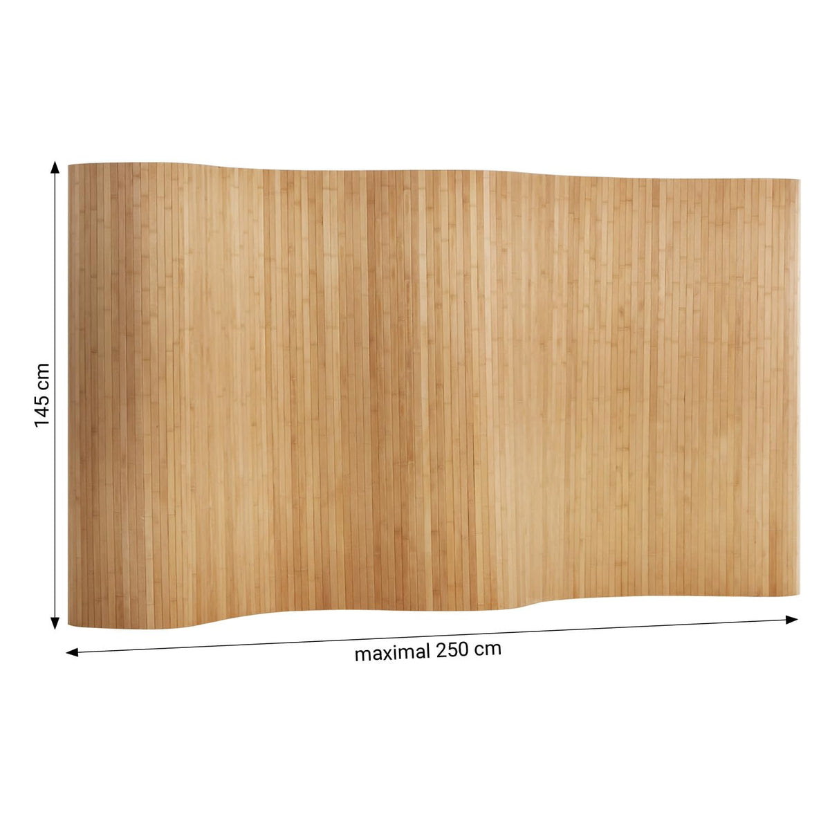 Homestyle4u Paravent Raumteiler Bambus Braun Innen 145 cm Höhe
