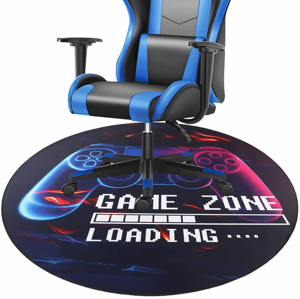 Capslpad Gaming Bodenschutzmatte 120x120cm rutschfest Teppich Bürostuhl Unterlage Schreibtischstuhl für Hartholzboden stuhlmatten Stuhlunterlage für Spielzimmer Home Office Laminat Fliesen