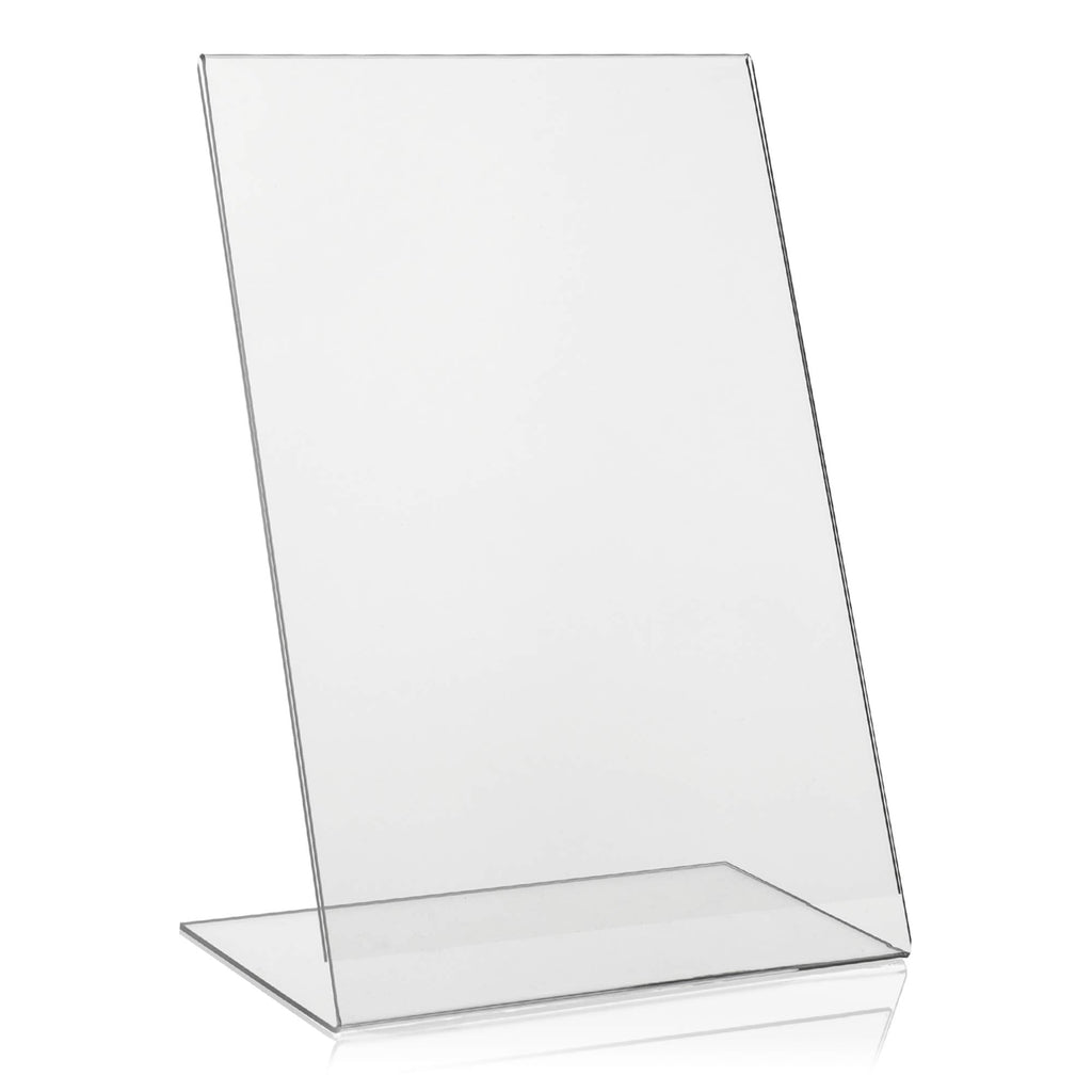 VITAdisplays® DIN A4 L-Aufsteller/L-Ständer, Tischaufsteller, transparent aus original PLEXIGLAS® (PMMA/Acrylglas) (Packung mit 2)