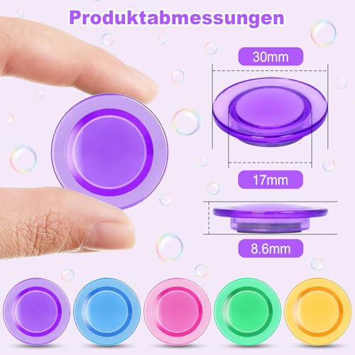 45 Stück runde Magnete, 30 x 8 mm, Starke Bunte Mini-Magnete für Whiteboard, Pinnwand, Kühlschrank, Schultafel, Schranktüren und andere Metalloberflächen
