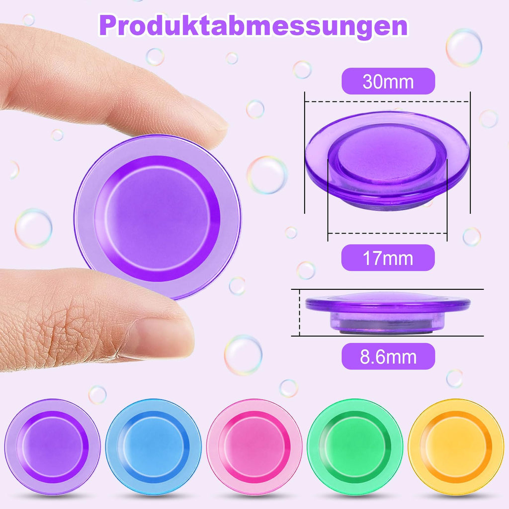 45 Stück runde Magnete, 30 x 8 mm, Starke Bunte Mini-Magnete für Whiteboard, Pinnwand, Kühlschrank, Schultafel, Schranktüren und andere Metalloberflächen