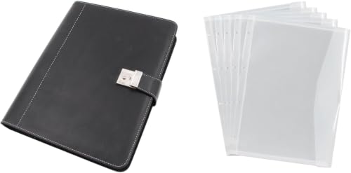 ALASSIO 31514 Ringbuchmappe A4, Dokumentenmappe 36 × 28 × 4,5 cm, Schwarz