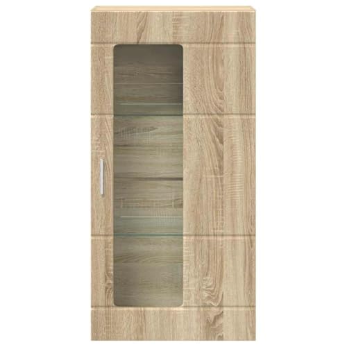 Holzschrank Sonoma-Eiche Holzwerkstoff, Standschrank mit Fächern