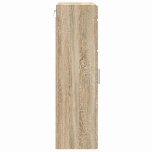 Holzschrank Sonoma-Eiche Holzwerkstoff, Standschrank mit Fächern